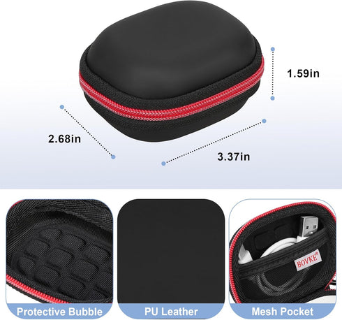 BOVKE Carrying Case for Sony WF-1000XM5 Truly Wireless Bluetooth Noise Canceling Earbuds Headphones, Extra Pocket for Charging Cable and Earbud Ti...