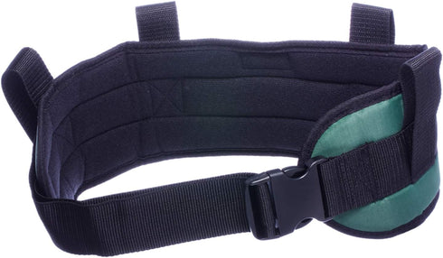 COW&COW Padded Gait Belt with 4 Handles and Quick Release Buckle 5.5 inchs(Green, M/28inches-48inches)...
