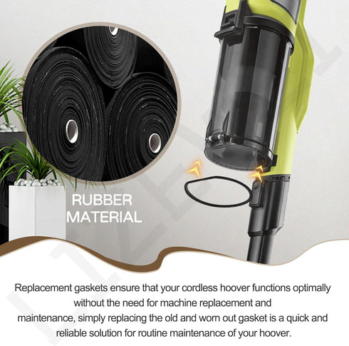 2 Pcs Replacement Gasket for Ryobi 18v Cordless Stick Vac PBLSV717 PCL720k PBLSV716K...