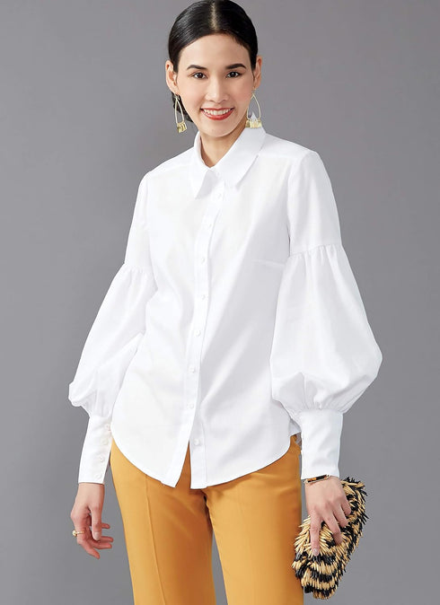McCall's Patterns McCall's Loose Fit Women's Button-Up Blouse Sewing Patterns, Sizes 14-22...
