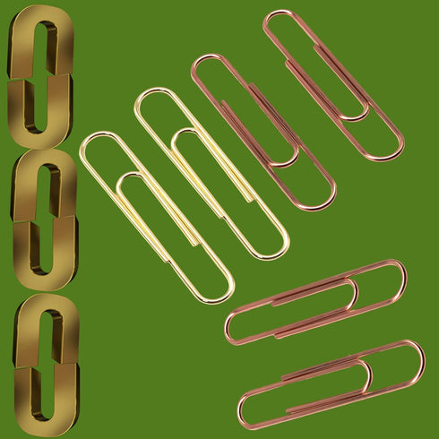 30 Pcs Jumbo Paper Clips - 2 Inch Large Metal Paperclips for Office & School Organization, Party/Wedding Decor, DIY - Gold & Rose Gold (U-SHAPED)...
