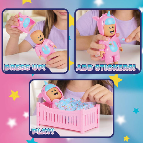Twilight Daycare Collectible Baby Dolls – Deluxe Unicorn Baby Pack Includes Metaverse Doll, Crib, Blanket, and Extra Toy – Redeem Virtual Items in...