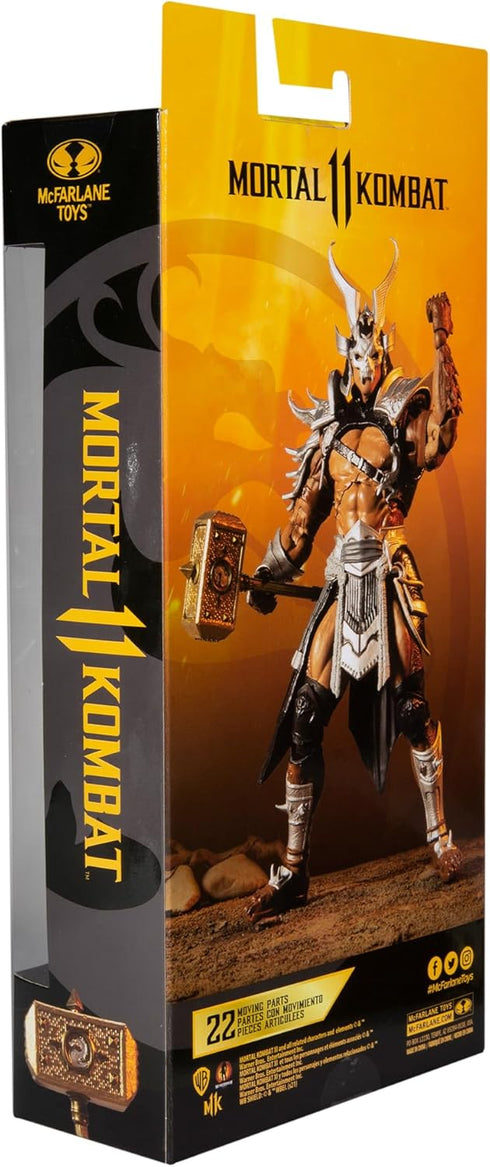 McFarlane Toys Mortal Kombat Shao Kahn (Platinum Kahn) 7" Action Figure with Accessories...