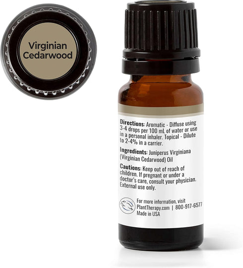 Plant Therapy Cedarwood Virginian Essential Oil 10 ml (1/3 oz) 100% Pure, Undiluted, Therapeutic Grade...