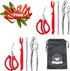 9Pcs Stainless Steel Seafood Tools Set - Crab & Lobster Crackers, Forks, Shell Openers, Nut Crackers - Durable Shellfish Tools for Crab Legs, Shri...