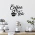 Ferraycle Coffee Sign Metal Hanging Wall Art 12 x 10.2 Inch Black Wall Decor Cafe Bar Letter Sign for Cafe Farmhouse Kitchen(Coffee and Tea)...