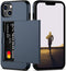 Nvollnoe for iPhone 13 Case with Card Holder Heavy Duty Protective Dual Layer Shockproof Hidden Card Slot Slim Wallet Case for iPhone 13 for Women...