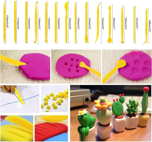 Allazone 56 PCS Polymer Clay Extruder kit, Rotary Clay Extruder with 20 Tips Sugar Extruder Disks, Polymer Clay Cutters, Clay DIY Tool for Clay Mo...