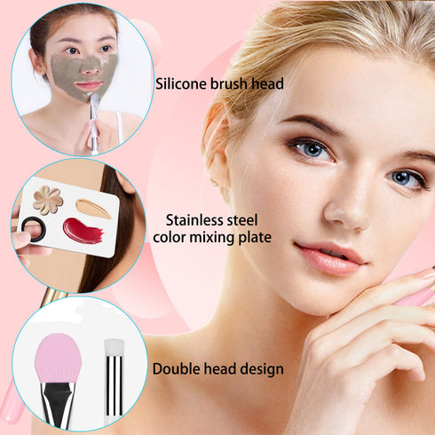 Makeup Spatula,Korean Spatula Makeup Stainless Steel Makeup Spatula and Palette Set,Professional Foundation Spatula Facial Cosmetic Makeup Tool (1...