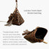 Women Triangle Leather Bow Tassel Charm Evening Wristlet Clutch Purse...