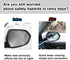 Car Rearview Mirror Wiper 2 Pack Universal Automotive Car Accessories Telescopic Auto Mirror Squeegee Cleaner 98cm Long Handle Portable Car Cleani...