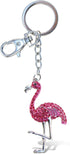 Aqua 79 Pink Flamingo Keychain - 3D Sparkling Crystal Rhinestone Flamingo Charm with Silver Clasp Key Ring, Cute Keychain Accessories for Handbags...