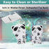 Baby Teething Mitten BPA-Free Panda Teething Mitts Teething Toy Infant Teether with Travel Bag(1 Pair)...