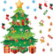 Tatuo 125 Pcs Big Christmas Tree Bulletin Board Set 47 x 46 Inch Christmas Tree Background Christmas Cutouts Stockings Snowflakes Bulletin Board f...