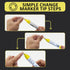 Bright Yellow Markers Easy Clean Dry Erase Markers for Black Glass Board, 2-in-1 Reversible Dual Tip - Bullet & Fine, Easy Grip Kids Liquid Chalk ...
