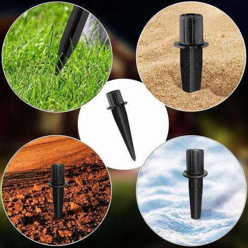 Metal Stakes Solar Lights Replacement Spike, 6 Pack Outdoor Ground Stake for Garden Lights Landscape Yard Pathway Patio Lamps Pole, 0.78 x 5.3 INC...
