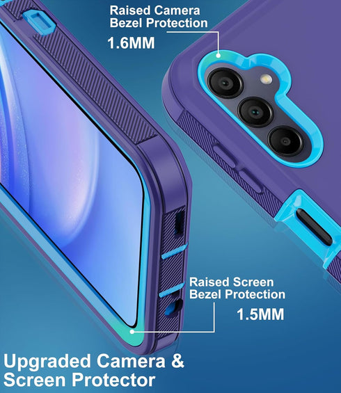 for Samsung Galaxy A15 5G Case,with Built in Screen Protector Heavy Duty Drop Protection,Full Body Rugged Shockproof Dustproof Protective Phone Co...
