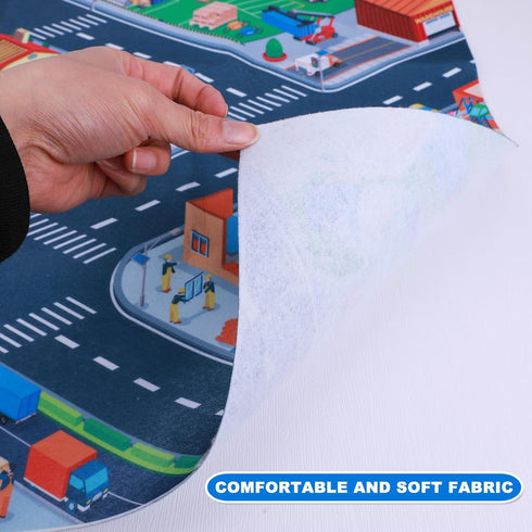 Houkiper Kids Carpet Playmat Rug, Multiple Themes Play Mat Felt Cloth Kids Rugs Foldable Anti Slip Kids Rug for Playroom Kids Play Rug Toys Kids C...