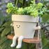 Hanging Planter Swing Face Plant Pot - Cute Resin Head Planters with Drainage Hole Indoor Outdoor Plant Holder, Succulent/String of Pearls Flower ...