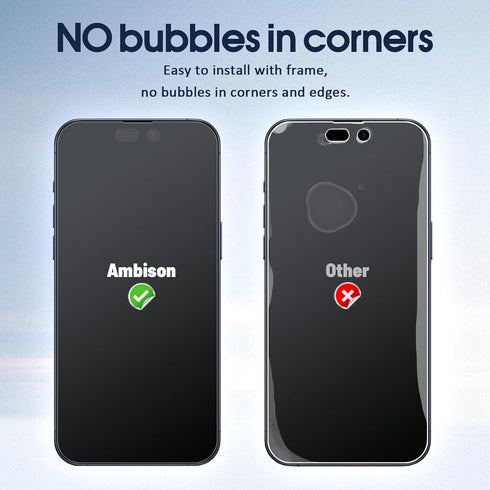 Ambison [2 Pack Matte Glass Screen Protector Designed for iPhone 15 Pro, Install Frame/Bubble Free/Anti-Glare&Fingerprint/Smooth as Silk, 9H Tempe...