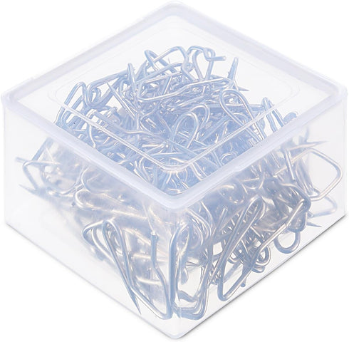 Shappy 120 Pack Drapery Hooks Pins for Curtains, Metal Pinch Pleat Hooks with Clear Box 1.2 Inch for Window Door and Shower Curtain(Silver)...
