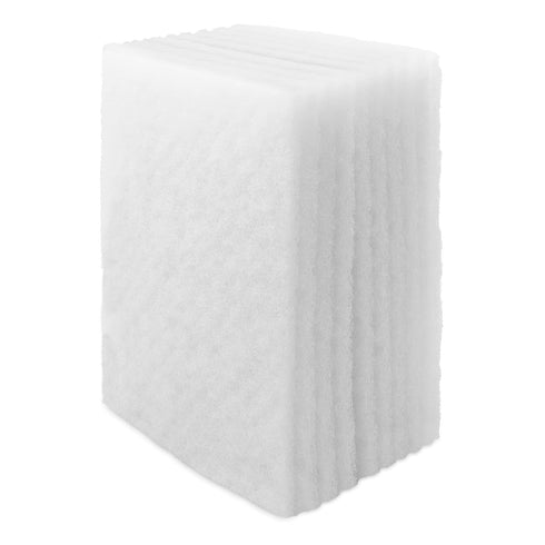 10 Pack of White Non Scratch Non-Woven Pads for Cleaning/Polishing and Multi Purpose Use in Your Home •Workshop or DIY Garage Shop Made in The USA...