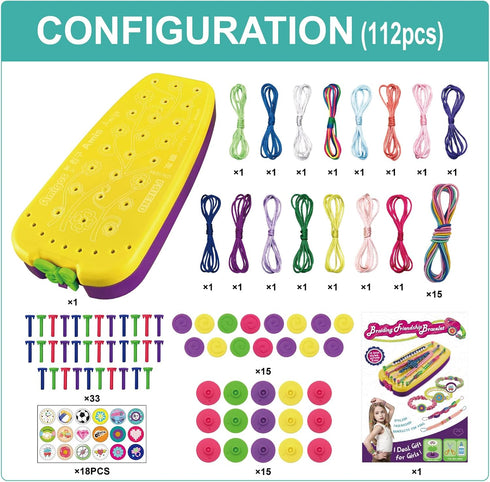 Pansonbe Friendship Bracelet Making Kit for Girls - Best Birthday Gifts Ideas for Girl 8, 9,10,11,12 Year Old - Gifts for 6-12 Year Old Girl - Str...