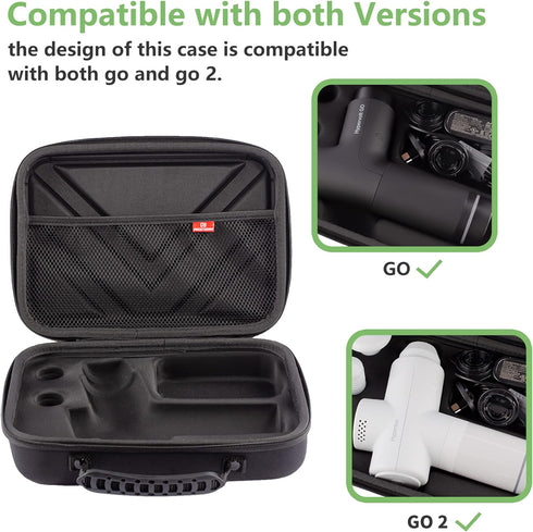 Case for Hypervolt GO 2/Hypervolt GO, Waterproof Shock Resistant Carrying Case for Hyperice Hypervolt GO2/ Hyperice Hypervolt GO Massage Device(ON...