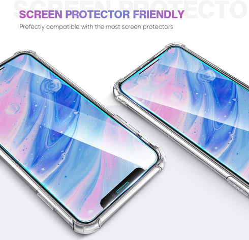 ORIbox for iPhone 11 Pro Max Case Clear,with 4 Corners Shockproof Protection,iPhone 11 Pro Max Clear Case for Women Men Girls Boys Kids,Case for i...