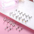 YADOCA 10 Pairs Hypoallergenic Screw Back Earrings for Women Girls Stainless Steel CZ Cute Colorful Butterfly Hoop Screwback Stud Earring Set...