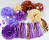 Purple Rose Gold Birthday Decorations for Women Purple Champagne Rose Gold Happy Birthday Balloons Rose Gold Confetti Balloons Girl Purple Birthda...