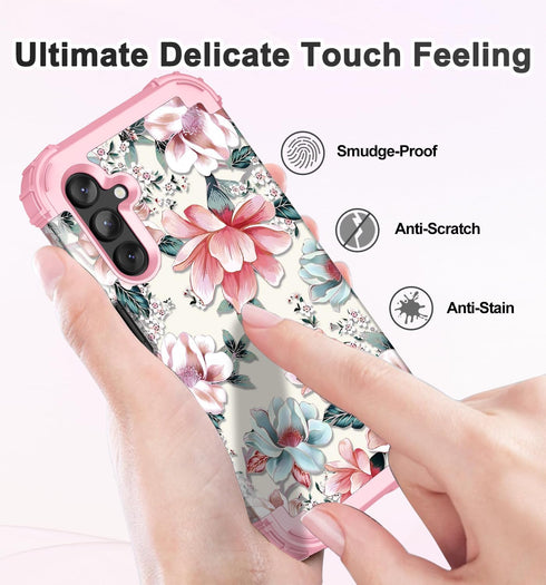 Hekodonk for Samsung Galaxy A15 5G Case,Heavy Duty Shockproof Protection Hard Plastic+Silicone Rubber Hybrid 3 in 1 Drop Protective Case for Samsu...