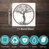 Tree Stencils Tree of Life Stencil for Painting on Wood Airbrush Natural Plants Small Palm Tree Drawing Templates for Canvas Wall Floor Decor DIY ...