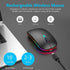 LED Rechargeable Slim Silent Mouse 2.4G Portable USB Optical Office Wireless Mouse (White)...