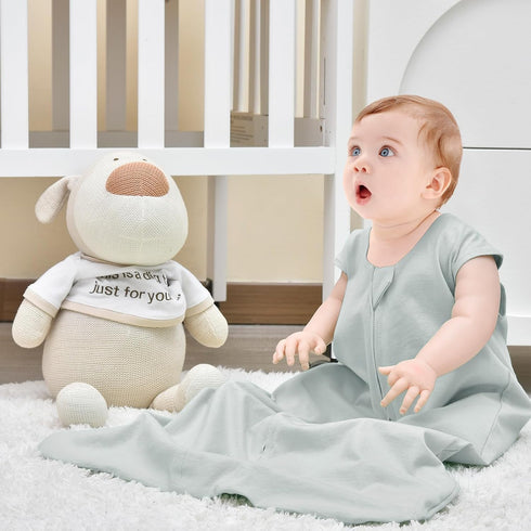 david's kids 3 Pack 100% Cotton Baby Sleep Sack 0-6 Months, Soft Baby Wearable Blankets with 2-Way Zipper, Comfy Sleeping Bags for Infant Newborn ...