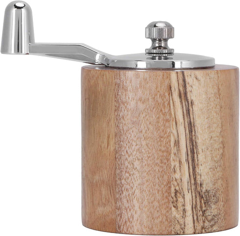 Wooden Salt Pepper Grinder, Manual Peppercorn Spices Mill Refillable Classic Grinding Chili Herbs Crusher Tool with Long Crank Shaker Tableware Gi...