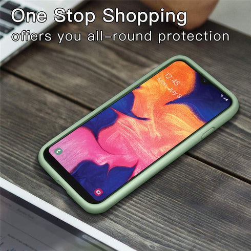 Silicone Case for Samsung Galaxy A10e - Gel Rubber Full Body Protection, Shockproof, Slim Fit, Drop Protection (Green)...