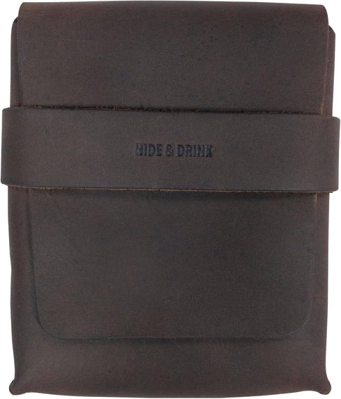 Hide & Drink, Card Organizer Pouch, Holds Up to 12 Cards Plus Folded Bills, Coin Holder, Vintage Case, Stylish Accessories, Full Grain Leather, Ha...