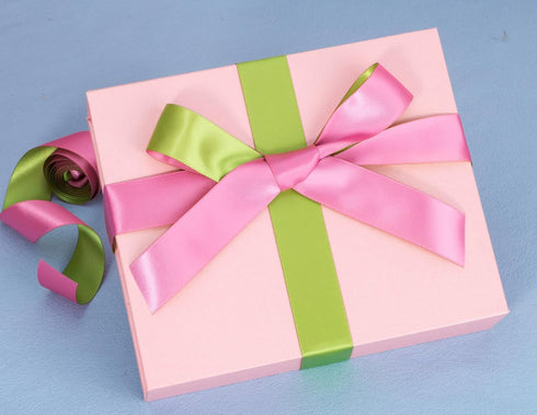 YASEO Double-sided Two-tone Ribbon, 20 Yards 1 Inch Double Faced Hot Pink and Lime Green Satin Ribbon for Easter, Christmas, Birthday, Gift Wrappi...