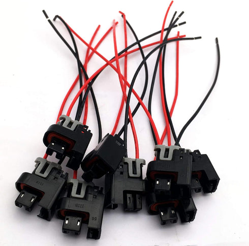 Compatible with LS Truck Fuel Injector Wire Connector Pigtail Plug Mini Delphi Multec 2 (8 pack) OEM Tooling, Connector, Lock, Seals, Terminals WP...