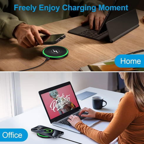 Fast Samsung Wireless Charging Pad for Samsung Galaxy Z Fold6 Z Flip6 S24 Ultra S23 S22, 15W 2-Pack Android Fast Wireless Phone Charger Station fo...