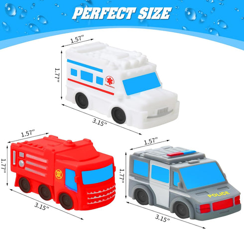 Bath Toys for Toddlers 1-3 - Toy Car Mold Free Baby Bath Toys for Infants 6-12 Months No Hole Bath Toys for Babies Toddlers Bathtub Toys Pool Toys...