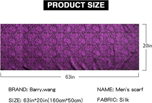 YOHOWA Mens/Womens Lightweight Silk Scarf Fashion Print Paisley Scarves Neckerchief Shawl Autumn Winter 63"x20"...
