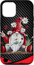 iPhone 12/12 Pro Red Gnome Hippie Daisy Flowers Gnome Ladybugs - Christmas Case...