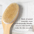 Bamboo Curved long handle Dry Brushes, Dry Body Brush for Dry Skin, Blood Circulation, Cellulite Treatment?Wet and Dry Brush Suitable for All Kind...