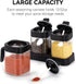 Salt and Sugar Container Set, 3Pcs Spice Jars with Spoon | 13.5oz Condiment Jar Spice Container for Salad, Coffee Bar Kitchen Countertop - Black...