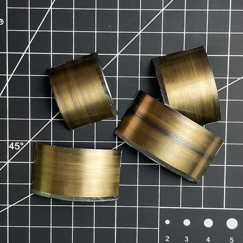 9pcs DIY Handmade Leather Tool Shallow Round Punching Belt Tail Cut Punch Half Round Cut 1/2 Half Round Shallow Half Round Punch C-shaped Punch Ho...