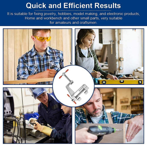 Mini Jeweler Table Clamp Small Hobby Bench Vice Work Bench Vise Bench Clamp Hobby Vise Clamp Small Table Clamp Mini Bench Vice Clamp for Small Wor...