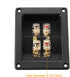 Facmogu 2PCS Rectangle 4-Way Speaker Terminal Box, Gold-Plated Binding Post Terminal Cable Connector for DIY Applications, Terminal Cups with 2 Pa...