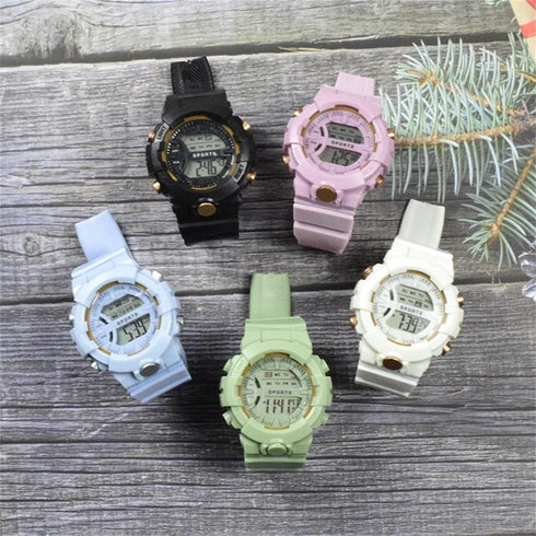 CdyBox 5 Pack Student Sports Watch with Silicone Band Luminous Alarm Stopwatch Watches Women Men Wristwatches...